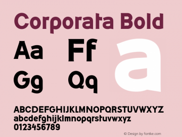 Corporata Bold 001.000 Font Sample