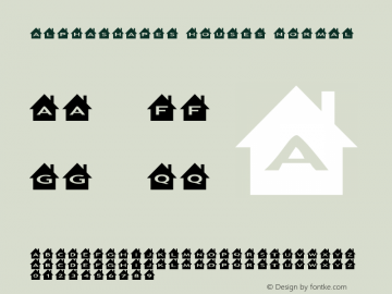 AlphaShapes houses Normal 1.0 - December 2012 - freeware font图片样张