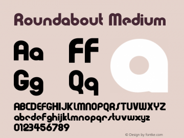 Roundabout Medium Version 001.001 Font Sample