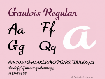 Gaulois Regular Version 1.000 Font Sample