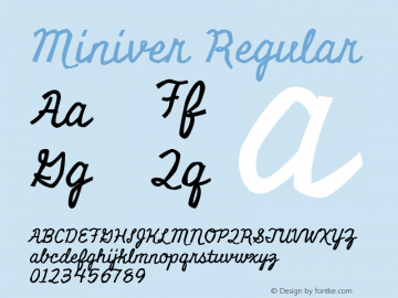 Miniver Regular Version 1.000图片样张