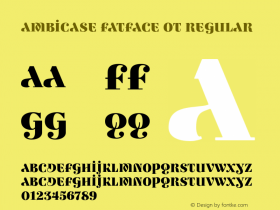 Ambicase Fatface OT Regular Version 1.042图片样张