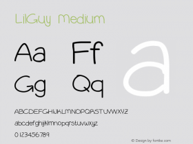 LilGuy Medium Version 001.000 Font Sample