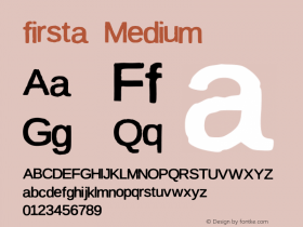 firsta Medium Version 001.000 Font Sample