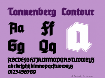 Tannenberg Contour Version 001.001 Font Sample