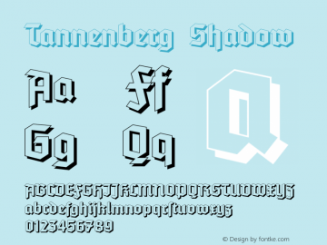 Tannenberg Shadow Version 001.001 Font Sample
