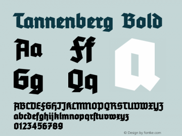 Tannenberg Bold Version 001.002 Font Sample