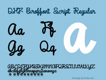 DHF Broffont Script Regular Version 1.000 For Personal Use Only图片样张