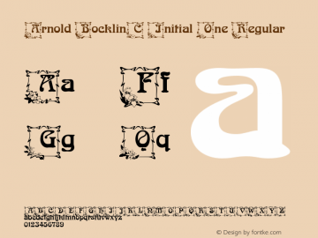 Arnold BocklinC Initial One Regular Version 0.000 2007 initial release图片样张