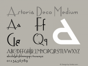 Astoria Deco Medium 001.000 Font Sample