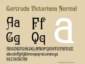Gertruda Victoriana Normal Version 1.000 2000 initial release Font Sample