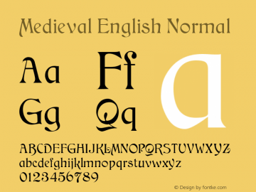 Medieval English Normal Version 1.000 2006 initial release图片样张
