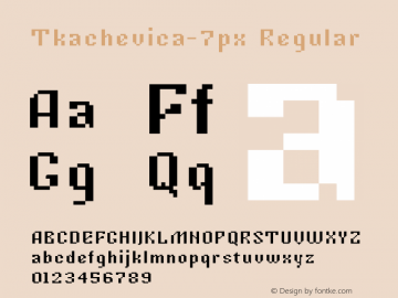 Tkachevica-7px Regular Version 1.0 Font Sample