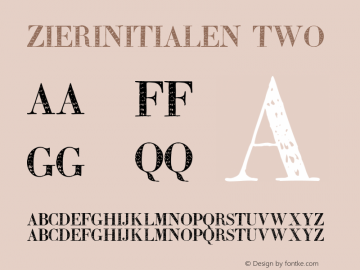 Zierinitialen Two Version 1.0; 2002; initial release Font Sample