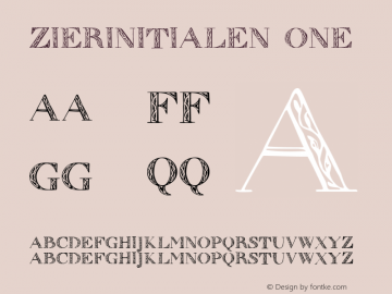 Zierinitialen One Zierinitialen1 Font Sample