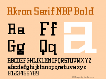 Akron Serif NBP Bold Version 1.0图片样张