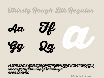 Thirsty Rough Blk Regular Version 1.000 Font Sample