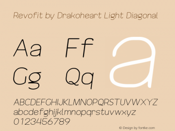 Revofit by Drakoheart Light Diagonal Version 1.0 December 11, 2012, initial release图片样张