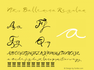 Vtks Ballerina Regular Version 1.00 December 14, 2012, initial release Font Sample