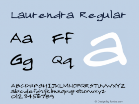 Laurendra Regular Version 1.000 Font Sample