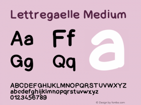 Lettregaelle Medium Version 001.000 Font Sample