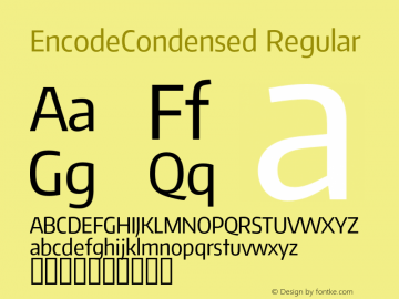 EncodeCondensed Regular Version 0.034图片样张