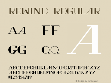 Rewind Regular 001.000 Font Sample