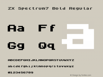 ZX Spectrum7 Bold Regular Version 1.01图片样张