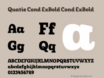 Quatie Cond ExBold Cond ExBold Version 1.000图片样张