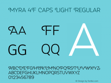 Myra 4F Caps Light Regular 2.0 Font Sample