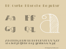 DK Carte Blanche Regular Version 1.000 Font Sample