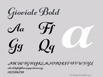 Gioviale Bold Version 1.000图片样张