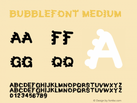 bubblefont Medium Version 001.000 Font Sample