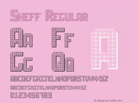 Sheff Regular Version 1.00 January 3, 2013, initial release Font Sample