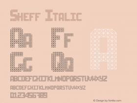 Sheff Italic Version 1.00 January 4, 2013, initial release图片样张