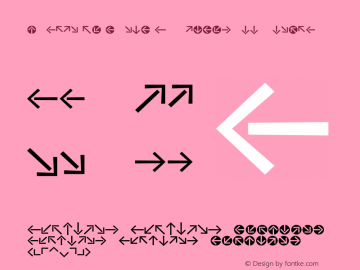 Vialog LT Signs ArrowsThree Regular Version 1.02;2005 Font Sample