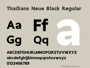 ThaiSans Neue Black Regular Version 1.00 2012 Font Sample