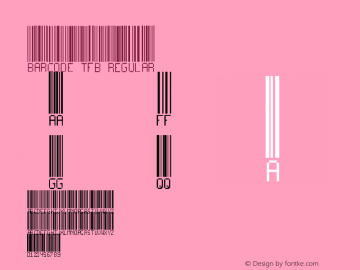 BARCODE TFB Regular Version 1.00 January 9, 2013, initial release图片样张