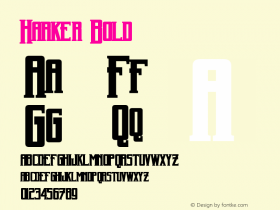 Harker Bold Version 1.10 May 22, 2015 Font Sample