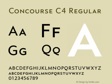 Concourse C4 Regular 1.512图片样张