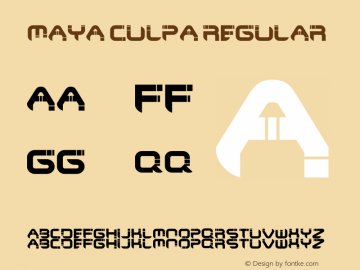 Maya Culpa Regular Version 1.5 Font Sample