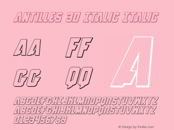 Antilles 3D Italic Italic 001.000图片样张