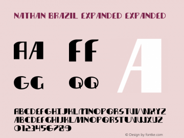 Nathan Brazil Expanded Expanded 001.000 Font Sample