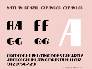 Nathan Brazil Expanded Expanded 001.100 Font Sample