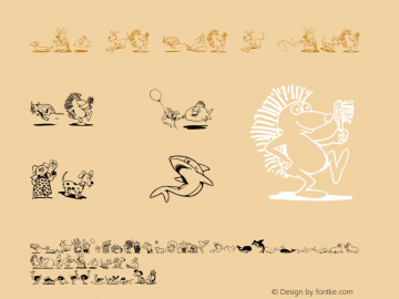 Butterfly Cartoon Animals C Regular Version 1.00 March 5, 2009, initial release Font Sample