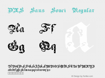 DXS Sans Souci Regular Version 1.00 July 7, 2011, initial release Font Sample