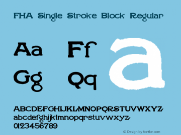 FHA Single Stroke Block Regular Version 2.00 September 29, 2010图片样张