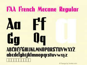 FAA French Mecane Regular Version 1.00 November 11, 2011, initial release图片样张