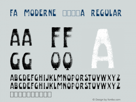 FA Moderne 2491a Regular Version 1.00 June 30, 2011, initial release图片样张
