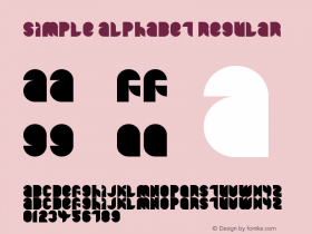 Simple Alphabet Regular Version 1.00 June 11, 2010, initial release图片样张